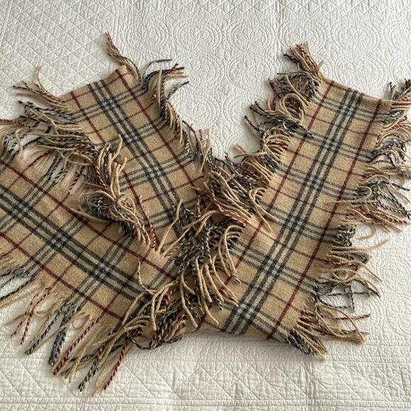 Burberry Happy Scarf Double Fringe Nova Check Lambswool Extra Long - Picture 6 of 15